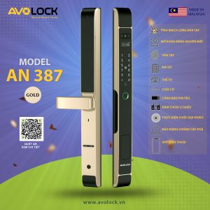 Alternative view of Khóa Avolock AN 387 – Giải pháp khóa cửa thông minh, an toàn và tiện lợi dành cho cửa nhôm