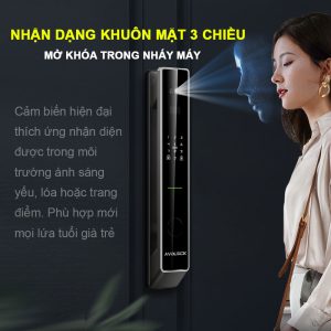 Alternative view of Khóa Thông Minh AL-80SRVT-B An Toàn Tối Ưu Với Nhận Diện Khuôn Mặt, Giám Sát và Tự Động Khóa