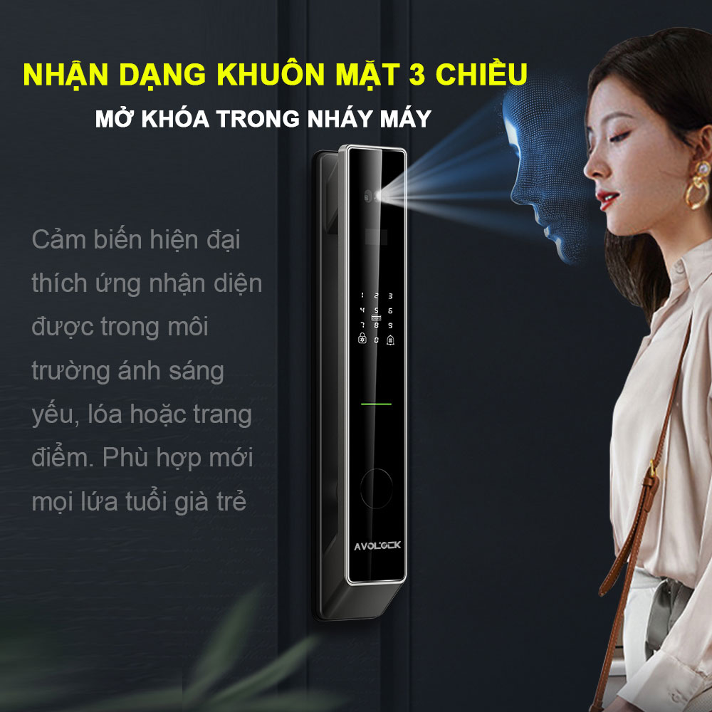 Khóa Thông Minh AL-80SRVT-B An Toàn Tối Ưu Với Nhận Diện Khuôn Mặt, Giám Sát và Tự Động Khóa - Ảnh 2
