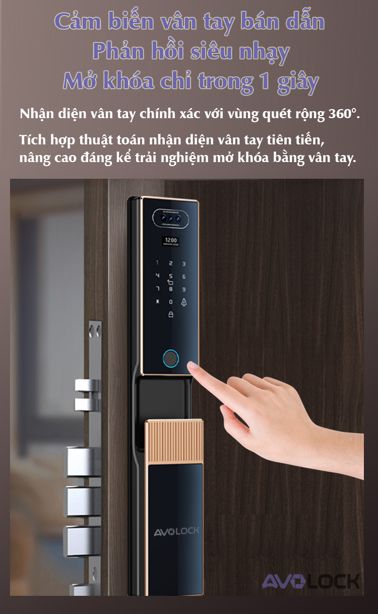 Khóa cửa Avolock AL 75TFV – Bảo mật vượt trội với 7 chế độ mở khóa và kiểm soát từ xa - Ảnh 4