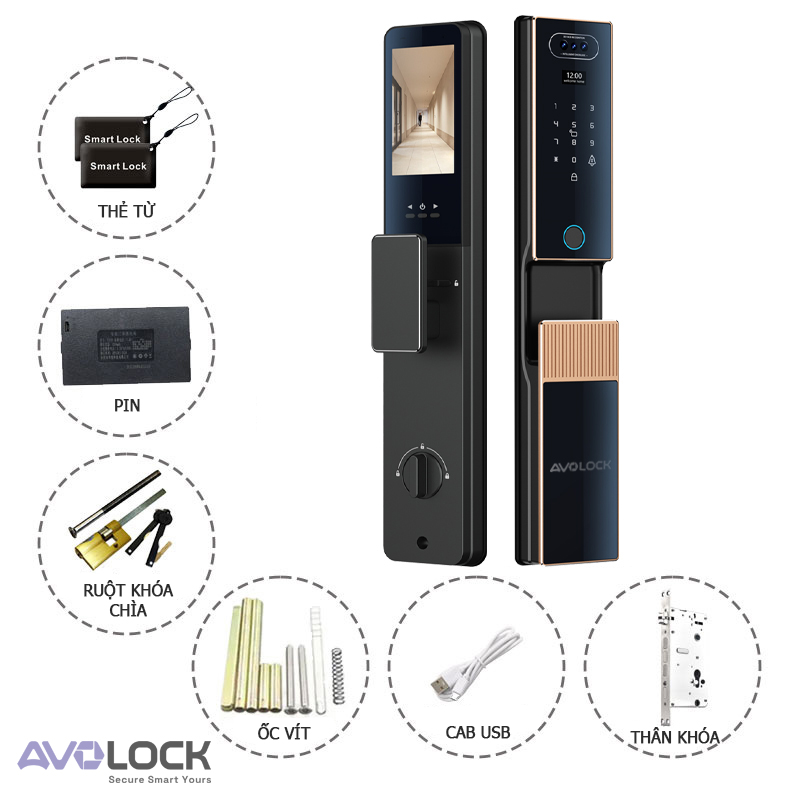 Khóa cửa Avolock AL 75TFV – Bảo mật vượt trội với 7 chế độ mở khóa và kiểm soát từ xa - Ảnh 5