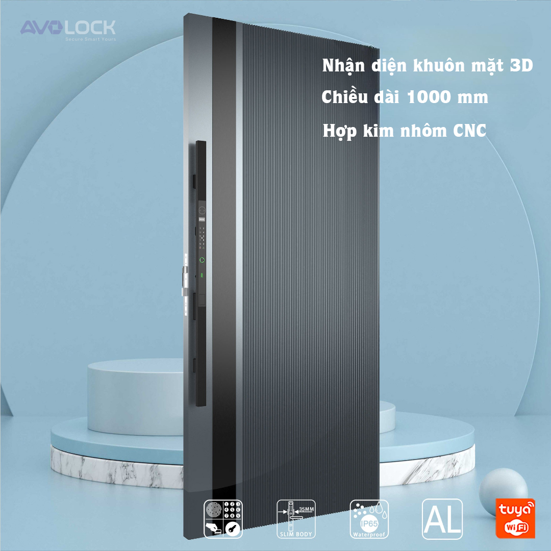 Avolock AN 390 – Khóa Vân Tay Siêu Mỏng Chống Nước, Mở Khóa Bằng Khuôn Mặt - Ảnh 2