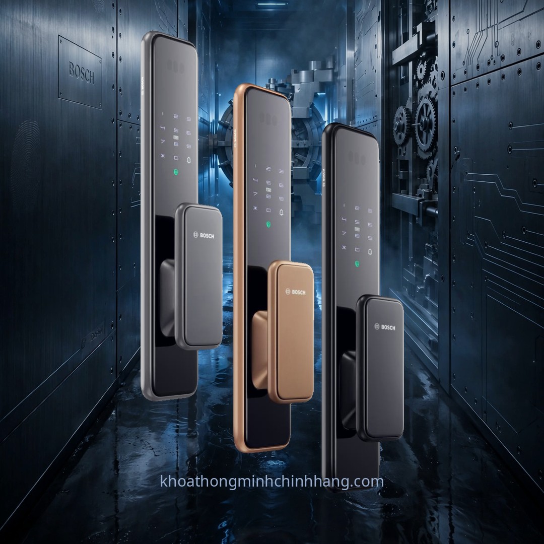 Khóa vân tay Bosch EL600 WiFi push-pull cho cửa chung cư
