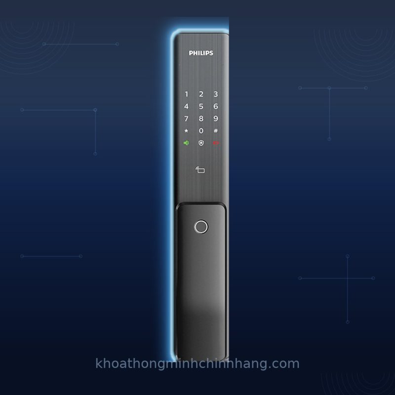 Khóa vân tay cho cửa gỗ chung cư - Philips Alpha-5HWS