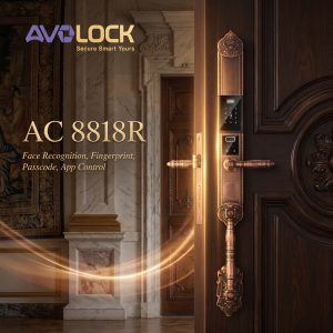 Alternative view of Khóa cửa thông minh tân cổ điển cao cấp Avolock AC 8818R – Face ID 3D, nhận diện lòng bàn tay, giải pháp bảo mật toàn diện cho biệt thự