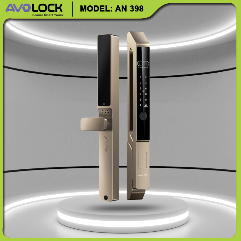 Khóa Cửa Vân Tay Cho Cửa Nhôm Avolock AN398 – Đỉnh Cao Công Nghệ Bảo Mật 3D AI