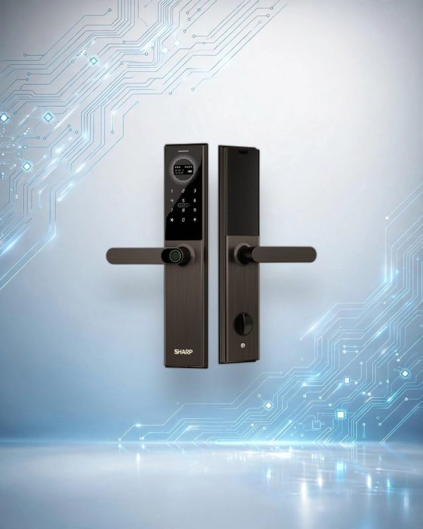 Khóa vân tay Sharp A3-B Khóa vân tay Sharp A3-B tay gạt cho cửa gỗ tại Thường Tín
