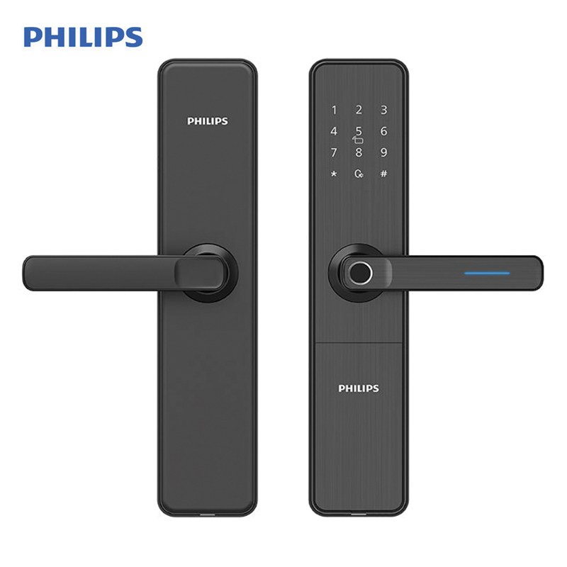 Khóa vân tay Philips DDL609-5HS tay gạt cho cửa gỗ tại Nam Định