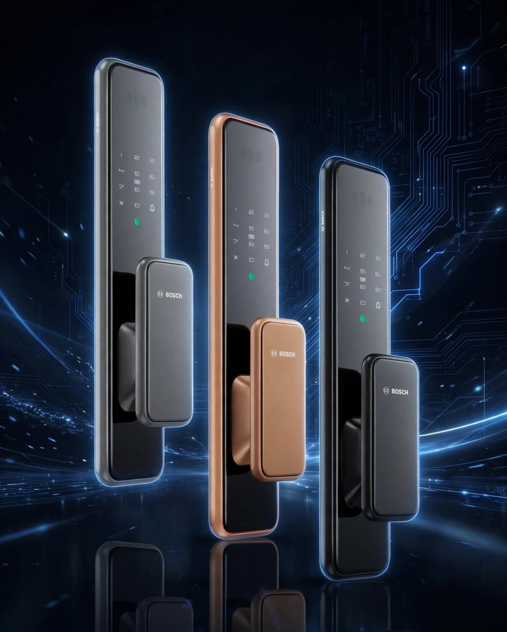 Khóa vân tay Bosch EL600 WiFi lắp tại Đà Nẵng cho cửa gỗ