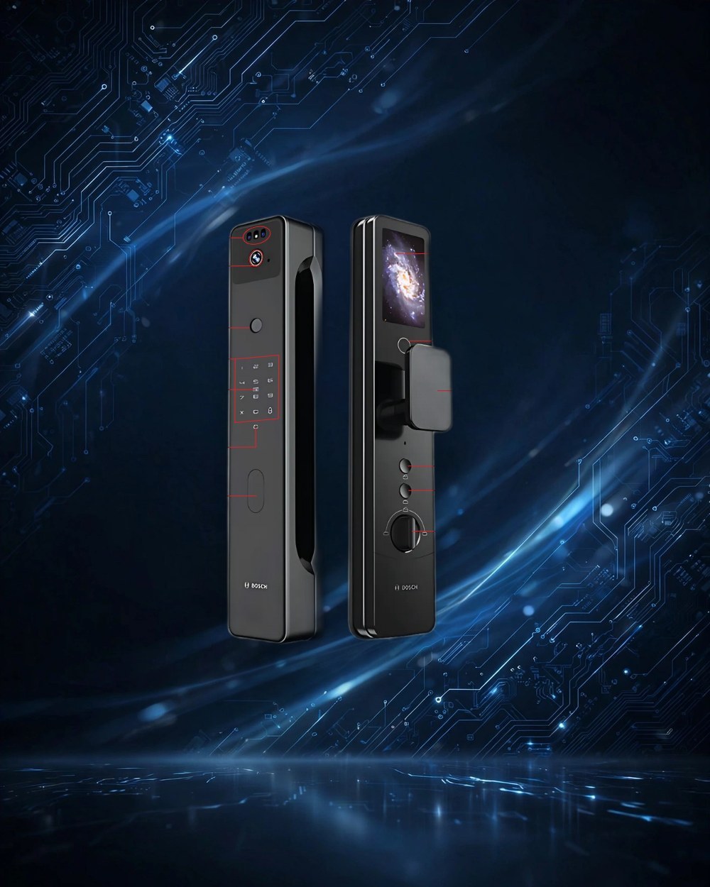 Khóa nhận diện khuôn mặt Bosch EL800VF có camera chuông hình lắp tại Đà Nẵng