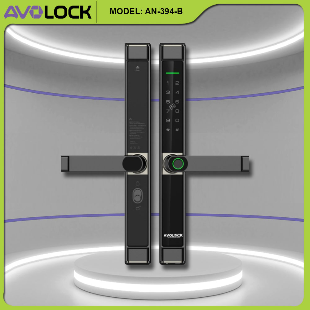 Khóa vân tay cửa nhôm Avolock AN-394-B chống nước tại Biên Hòa