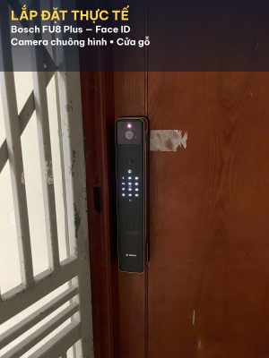 Lắp đặt thực tế khóa vân tay Bosch FU8 Plus cho cửa gỗ