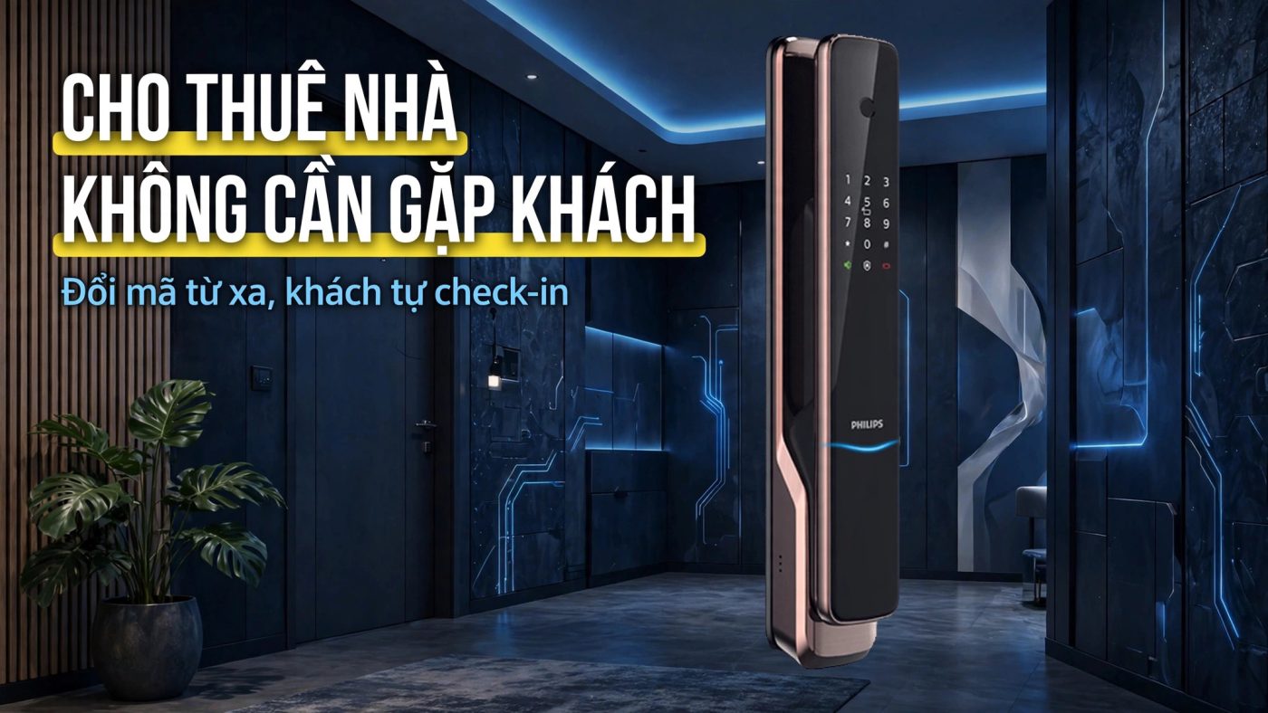 Nhà cho thuê đổi mã khóa vân tay từ xa, khách tự check-in không cần gặp mặt