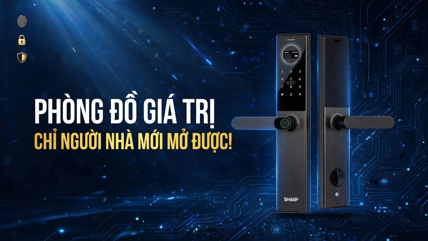Khóa vân tay bảo vệ phòng chứa đồ giá trị - chỉ người nhà mới mở được