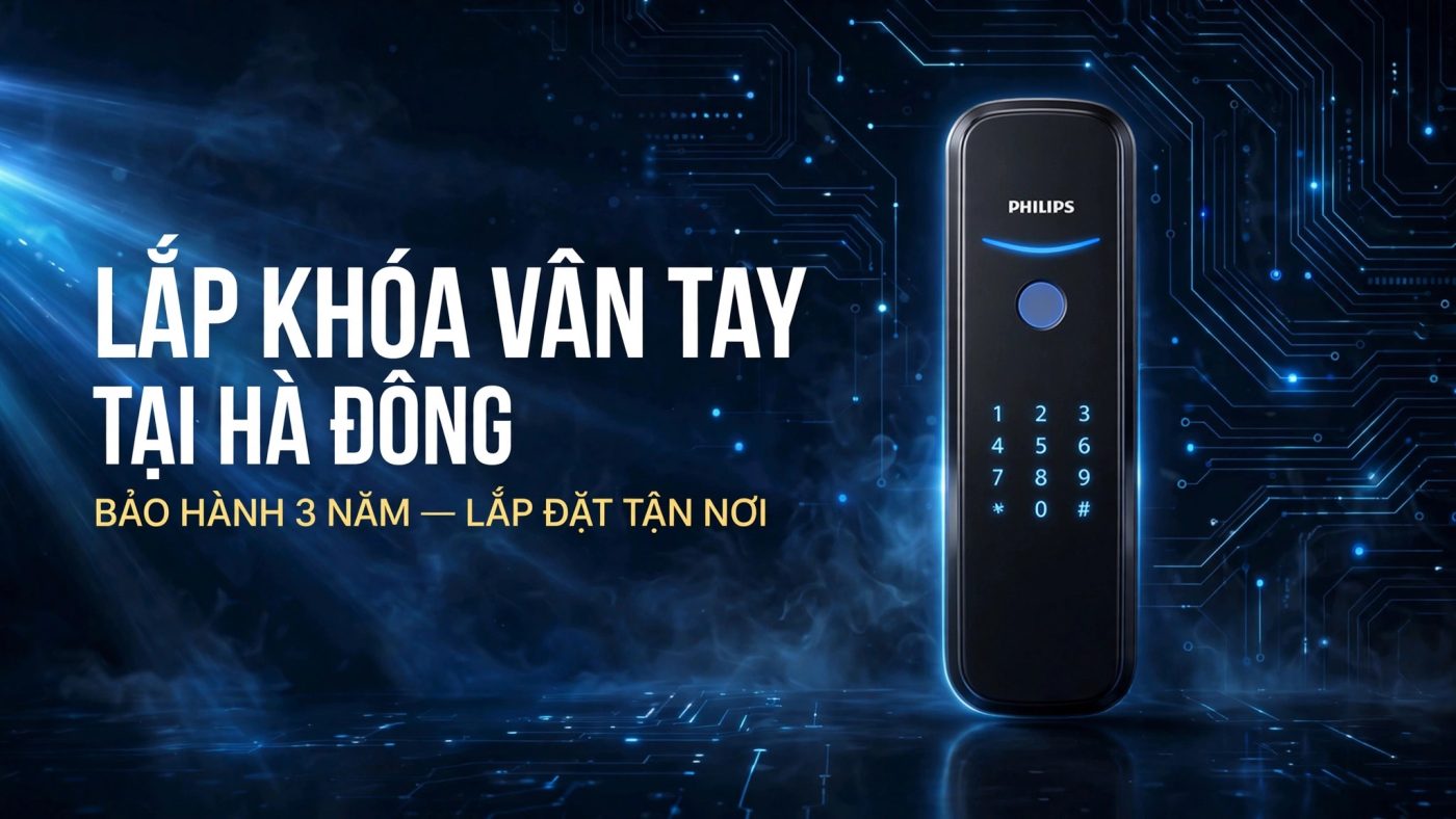 Lắp khóa vân tay tại Hà Đông - bảo hành 3 năm, lắp đặt tận nơi