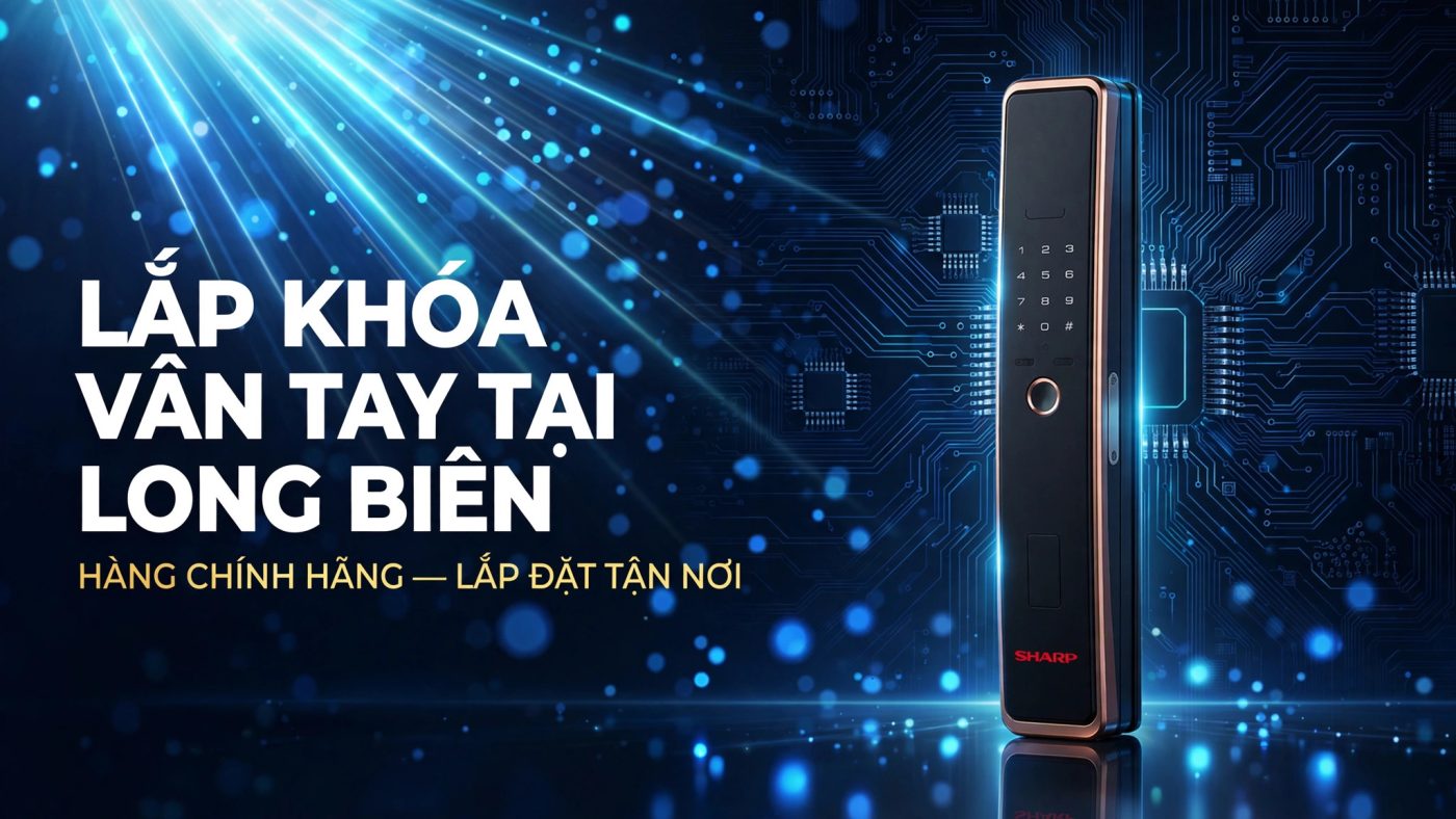 Lắp khóa vân tay tại Long Biên — hàng chính hãng, lắp đặt tận nơi