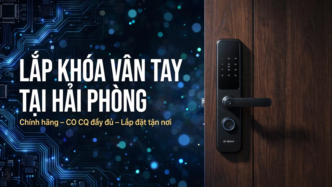 Lắp khóa vân tay tại Hải Phòng chính hãng, có CO CQ đầy đủ