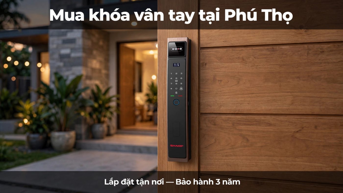 Mua khóa vân tay tại Phú Thọ chính hãng, lắp đặt tận nơi