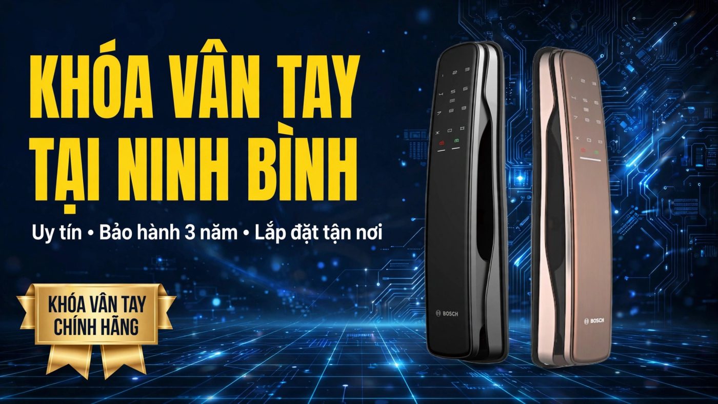 Khóa vân tay chính hãng giá tốt tại Ninh Bình