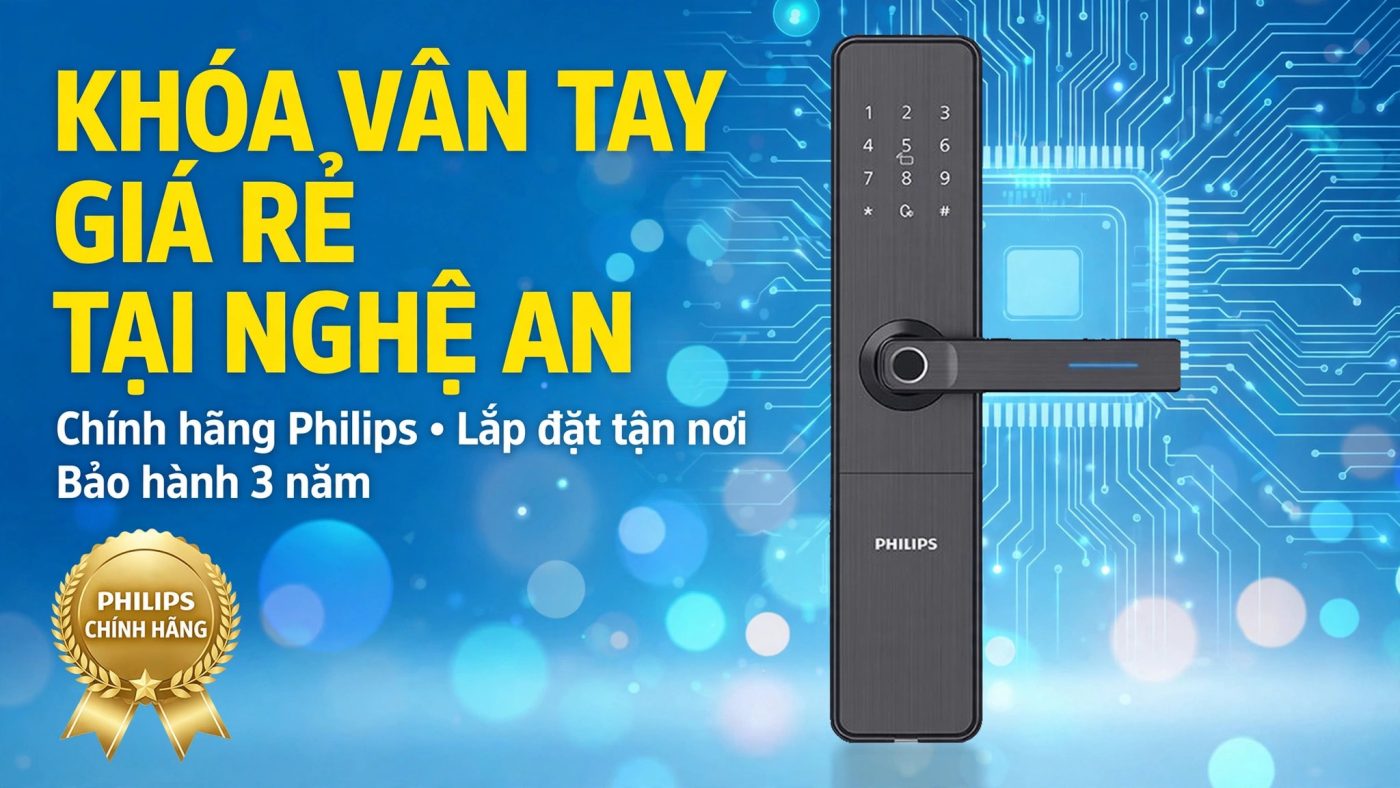 Khóa vân tay giá rẻ tại Nghệ An — lắp đặt tận nơi, bảo hành đến 3 năm