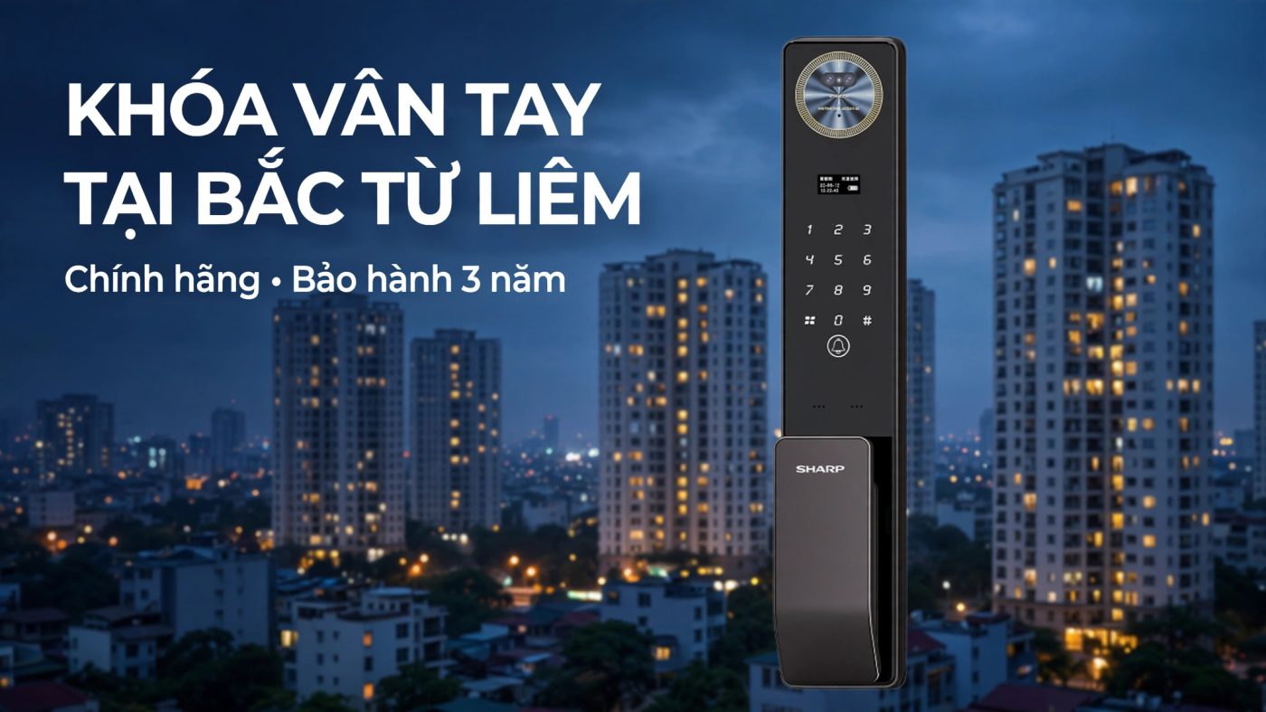 Khóa vân tay chính hãng tại Bắc Từ Liêm — giá tốt, bảo hành 3 năm