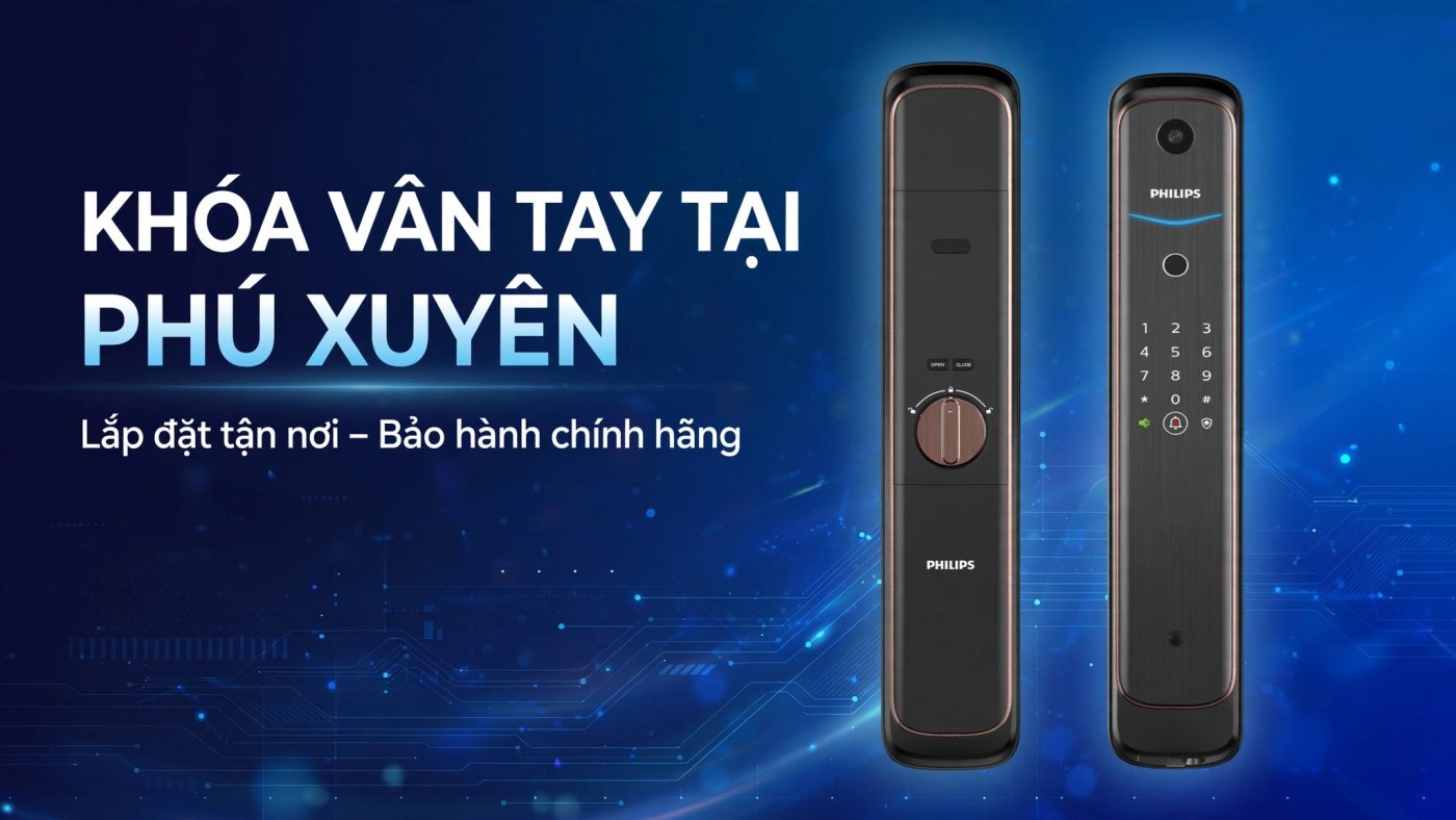 Lắp khóa vân tay tại Phú Xuyên lắp đặt tận nơi bảo hành chính hãng Philips