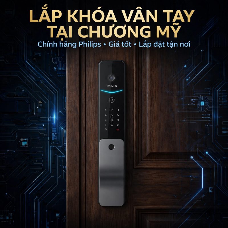 Lắp khóa vân tay tại Chương Mỹ — chính hãng Philips, lắp đặt tận nơi