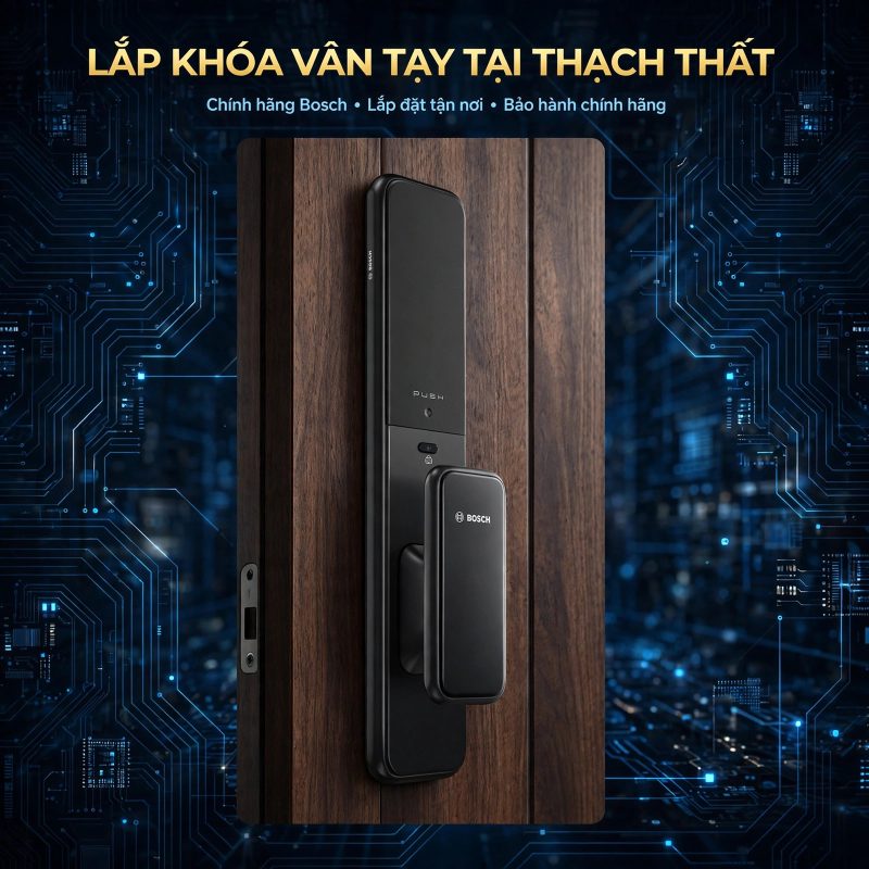 Lắp khóa vân tay tại Thạch Thất — chính hãng Bosch, lắp đặt tận nơi