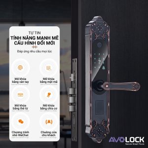 Alternative view of Khóa cửa thông minh tân cổ điển cao cấp Avolock AC9705 – Sự kết hợp hoàn hảo giữa vẻ đẹp cổ điển và công nghệ bảo mật hiện đại