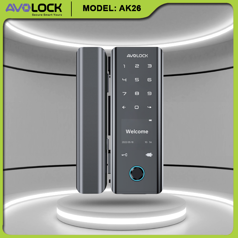 Khóa vân tay cửa kính Avolock AK26 kiểm soát ra vào văn phòng theo lịch trình